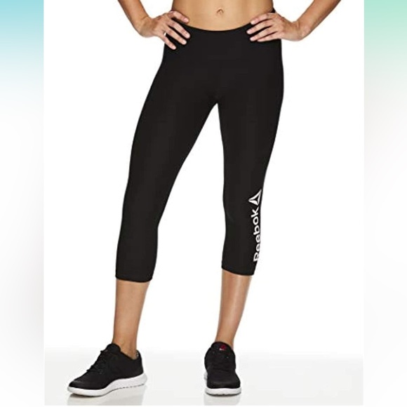 REEBOK Capri Compression Athletic Leggings - Picture 6 of 8